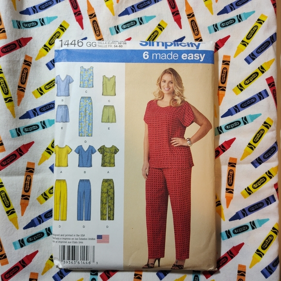 Simplicity 1446 Plus Size coordinates size 26W-32W uncut factory folded - Picture 1 of 3